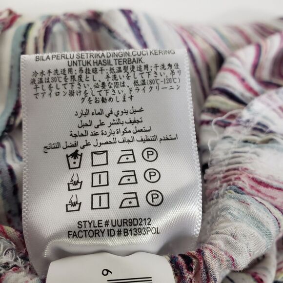 BCBGeneration Womens Romper Large Striped Multicolor Short Split Dolman Sleeve - Picture 12 of 12